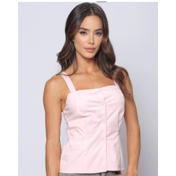 BLUSA DE BOTONES ROSADO