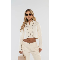 CHAQUETA DENIM MARFIL NAVISSI