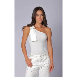 Blusa Marfil Asimétrica Con...