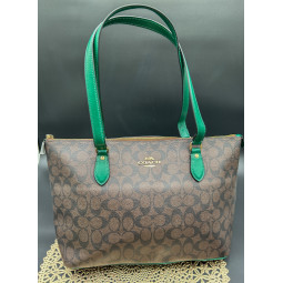 BOLSO TOTE PRINT OSCURO/VERDE