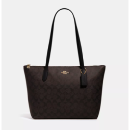 BOLSO COACH ZIP TOTE OSCURO