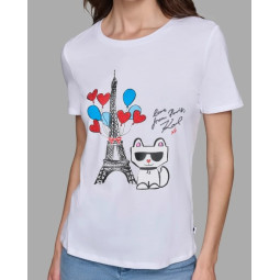 T-SHIRT GATO EN PARIS KARL...