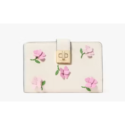 Floral Applique  Medium Wallet